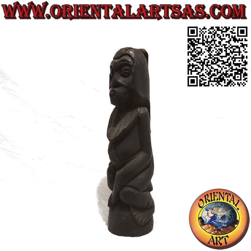 Rara escultura antigua de ébano de mujer de ébano de la isla de Sumba