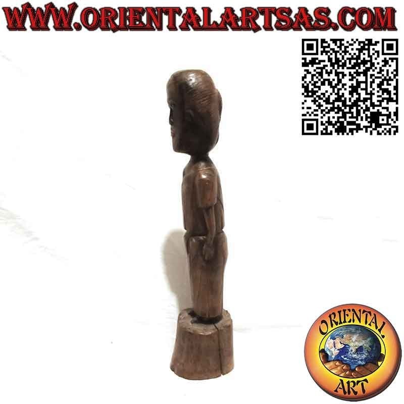 Rara antica scultura in legno pregiato di una signora del Borneo Malese