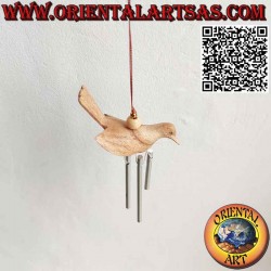 Schwalbenvogel-Windspiel aus Holz mit 3 Schilfrohren, süßer und entspannender Klang