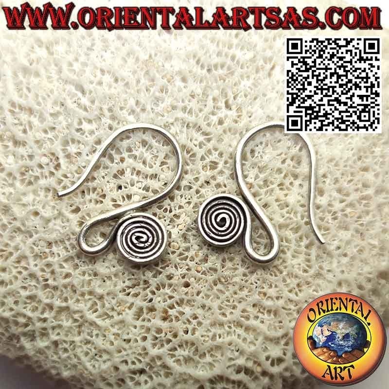 Boucles d'oreilles en spirale à crochet "S" en argent faites à la main Karen
