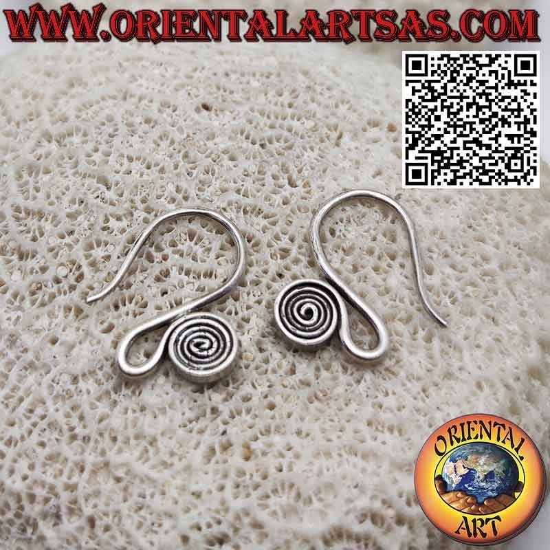 Boucles d'oreilles en spirale à crochet "S" en argent faites à la main Karen
