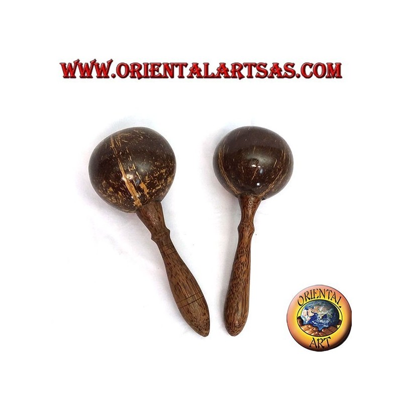 coppia di maracas in cocco