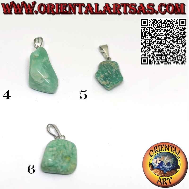 Colgante Amazonita Natural Pulida Hipoalergénico
