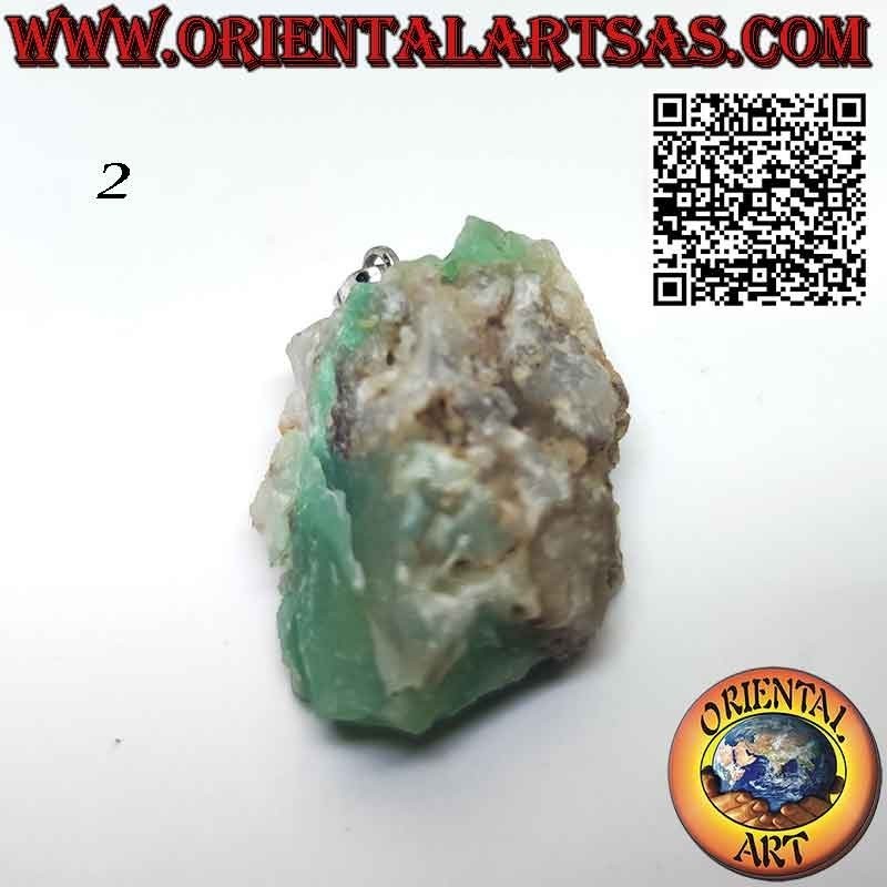 Natural Raw Chrysoprase Pendant - Hypoallergenic | Oriental Art