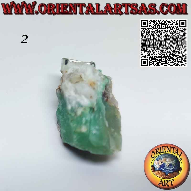 Roh-Chrysopras Anhänger Naturstein Unikat | Oriental Art