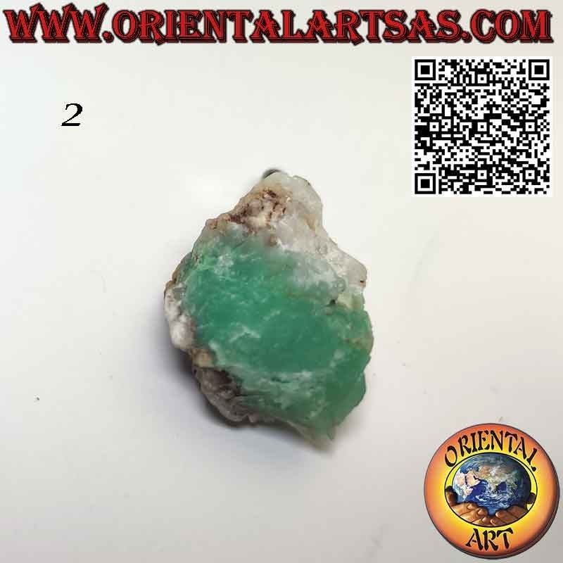 Natural Raw Chrysoprase Pendant - Hypoallergenic | Oriental Art