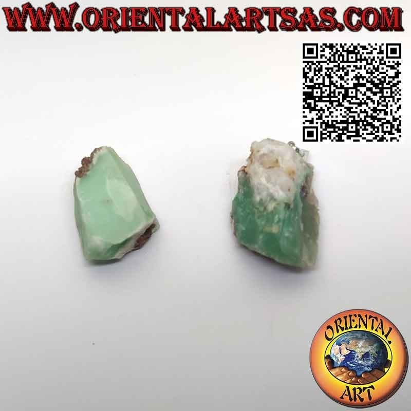Colgante Crisoprasa Bruta Natural Hipoalergénico