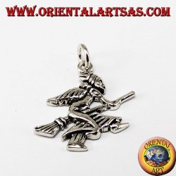 Silver Pendant Witch (befana)