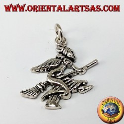 Ciondolo d'argento Strega ( befana )