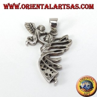 Silver pendant, Fairy with angel