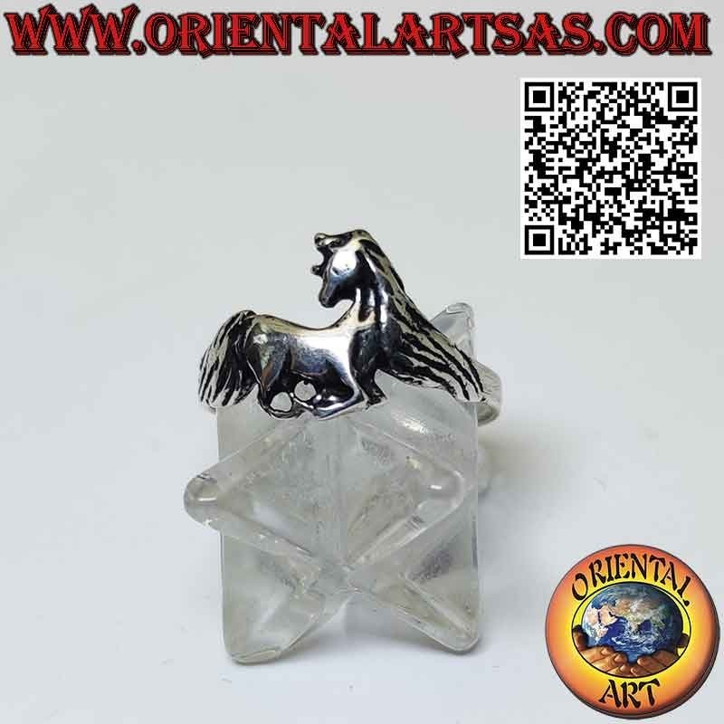 925 ‰ Silver ring with unicorn Symbol of wisdom and purity