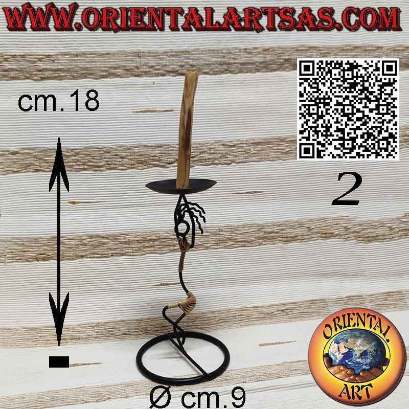 Burner for Palo Santo sticks of incense in wrought iron