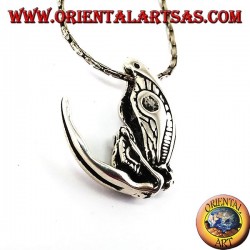 Silver pendant, Fairy in flight