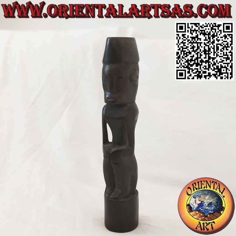 Ironwood sentado Dayak Kalimantan Borneo Ancestor Estatua