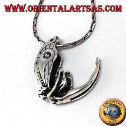 Silver pendant, Fairy in flight