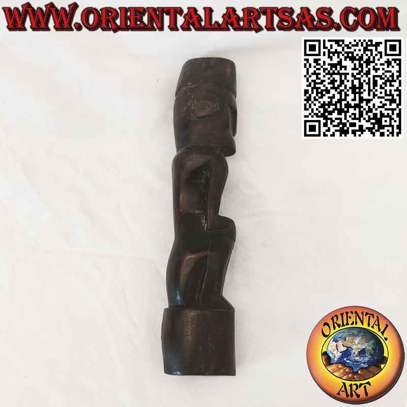 Ironwood sentado Dayak Kalimantan Borneo Ancestor Estatua