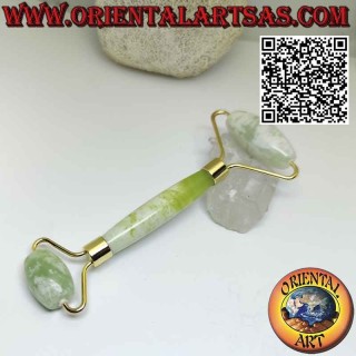 Massageroller „Face Roller“ aus natürlicher chinesischer Jade für Gua Sha
