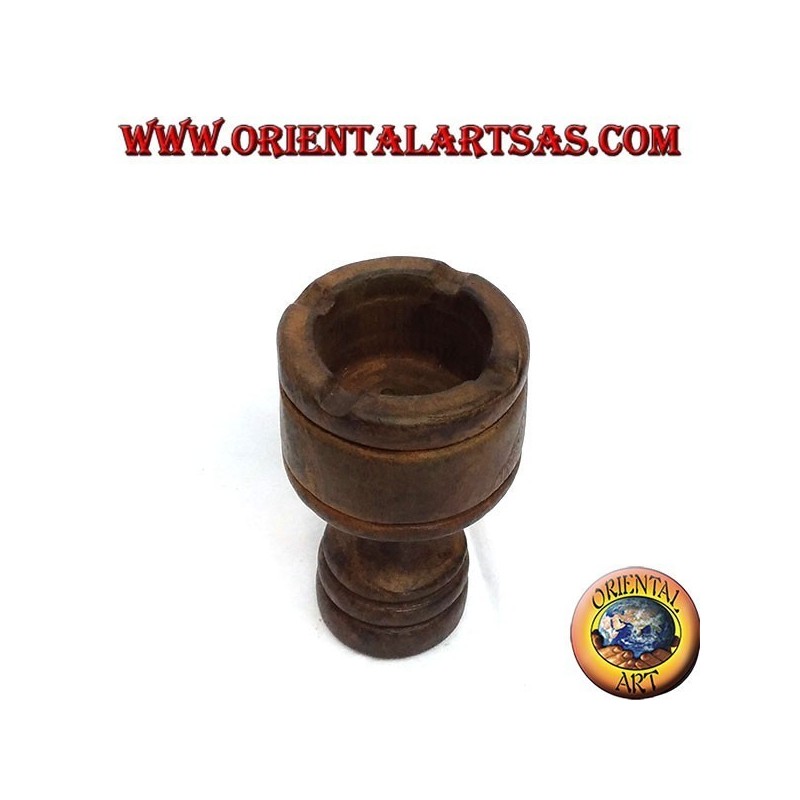 Posacenere in legno di teak calice