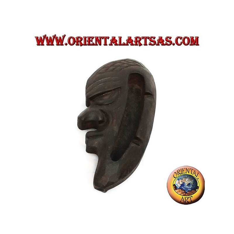 Teak wood mask ashtray