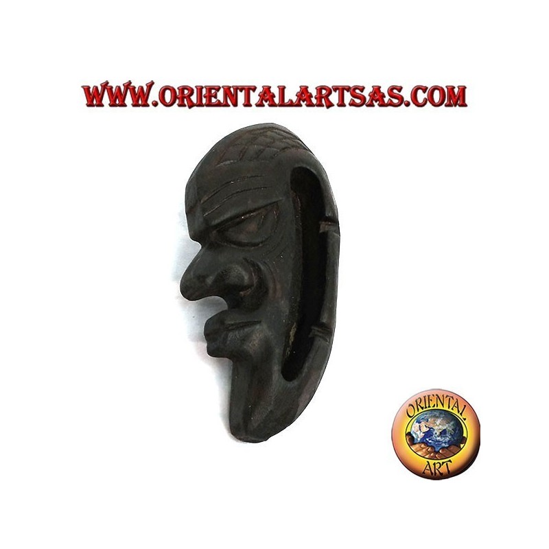 Posacenere maschera indigena in legno di teak (sinistra)