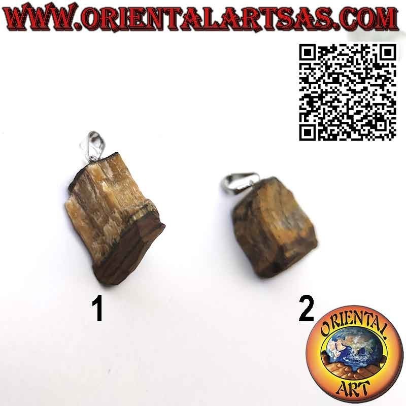 Pendentif Oeil de Tigre Brut Naturel | Anallergique
