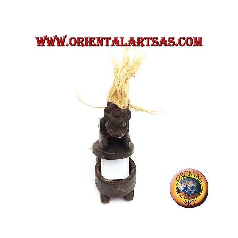 statuetta tribale in legno a scatola richiudibile