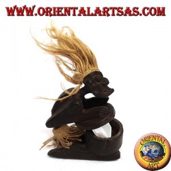 statuette Tribal boîte en bois verrouillable