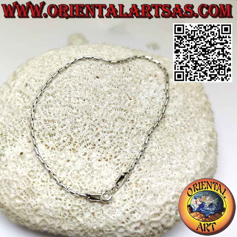 Silbernes Knöchelarmband mit einer Dicke von 1,2 mm, ohne die Anschlüsse