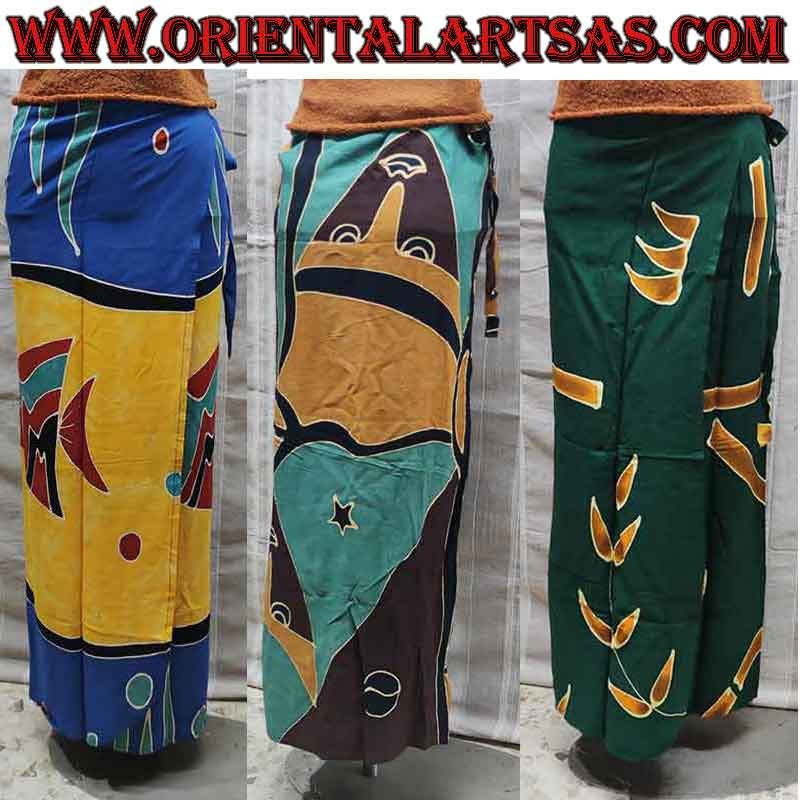 Sarong skirt with various colors and designs, fresh and resistant fabric
