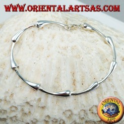 Pulsera de plata semirrígida con junta