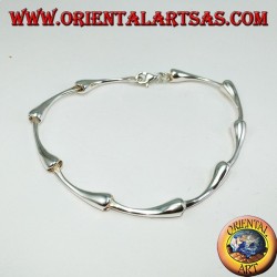 Pulsera de plata semirrígida con junta