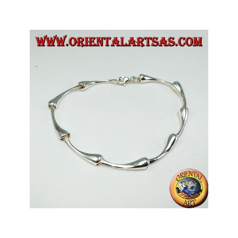 Bracelet en argent semi-rigide avec joint