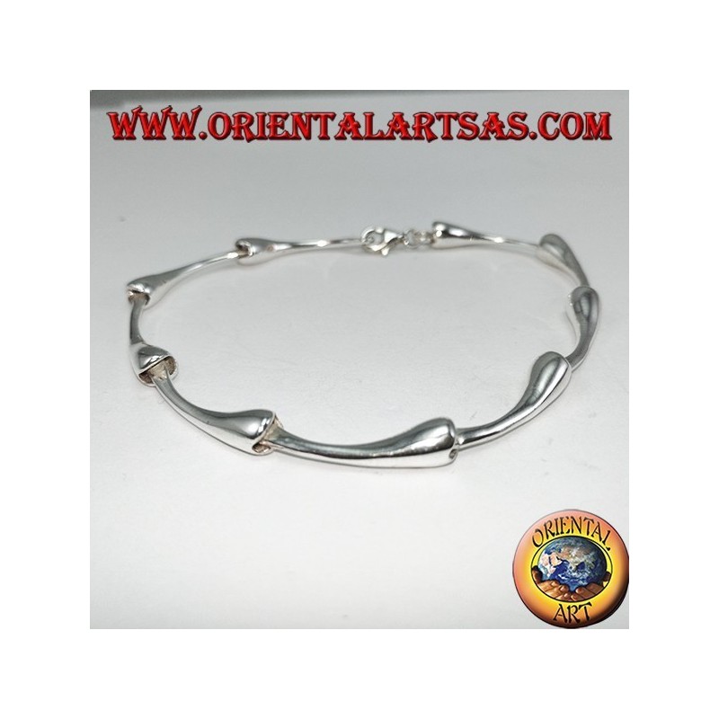 Pulsera de plata semirrígida con junta