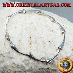 Pulsera de plata semirrígida con junta
