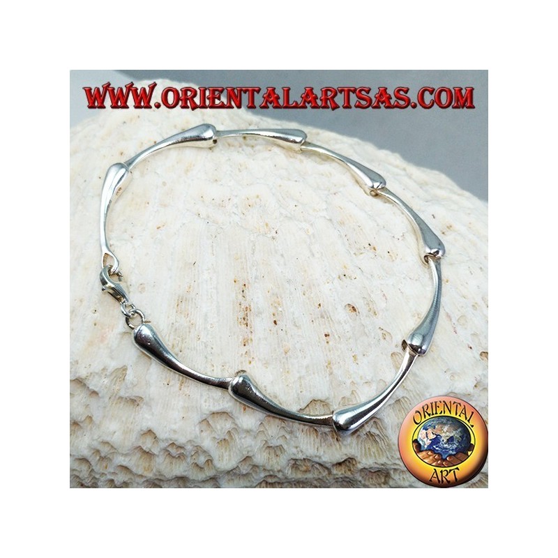 Pulsera de plata semirrígida con junta