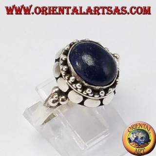 Anillo de plata con Lapislazzuli ovalada naturales