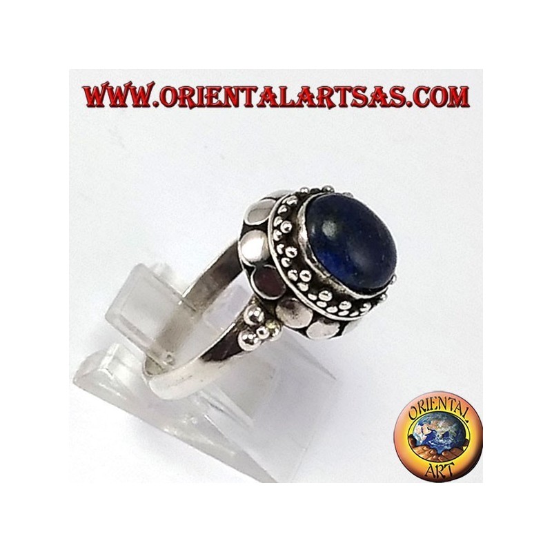Anillo de plata con Lapislazzuli ovalada naturales