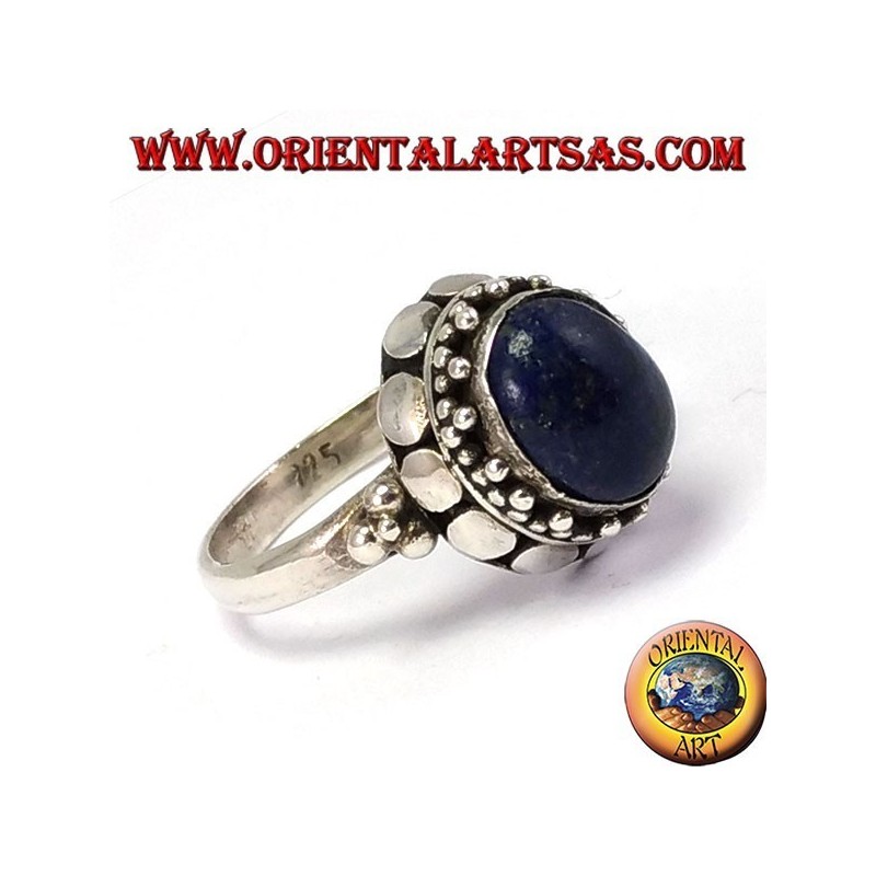Anello d'argento con Lapislazzuli naturale ovale