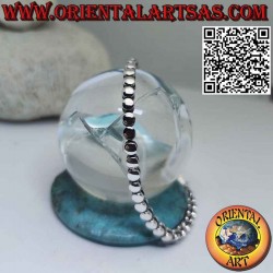 Luminoso Bracciale in argento 925 ‰ composto da una fila di cilindri