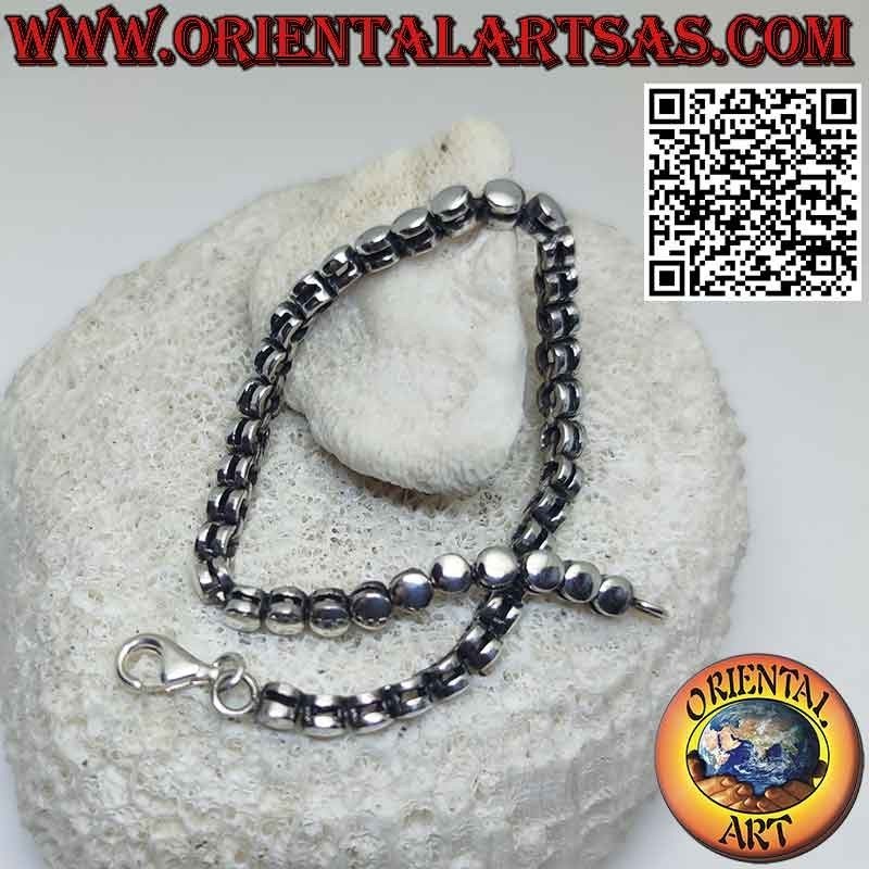 Luminoso Bracciale Argento 925 a Cilindri | Oriental Art