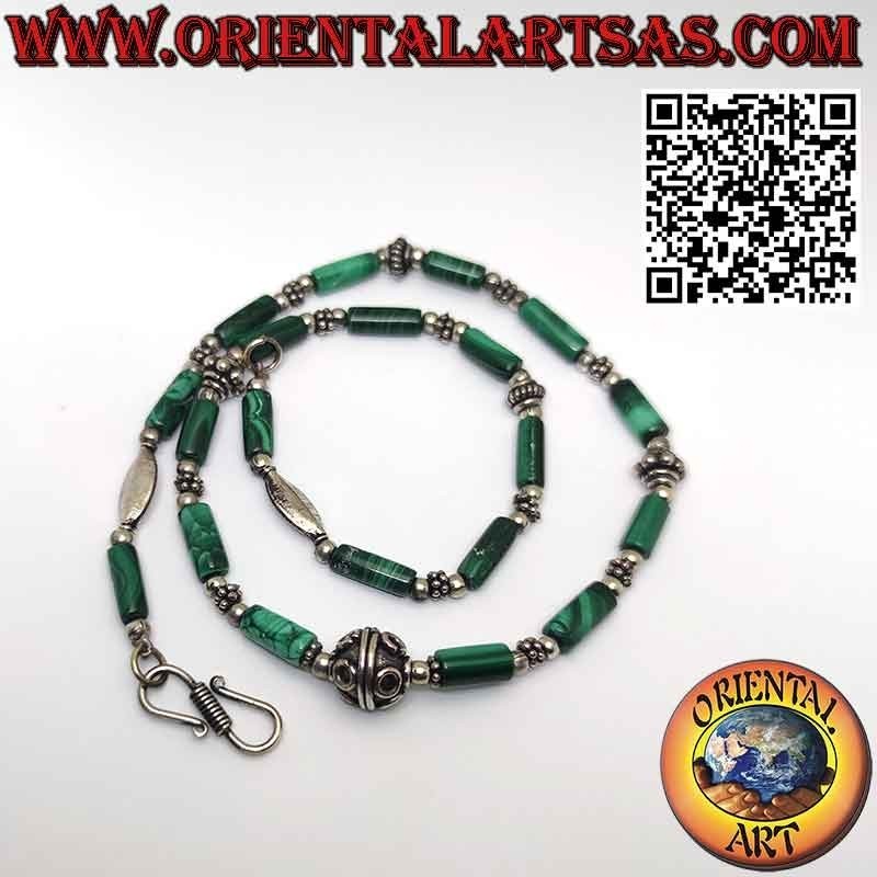 Collar de Malaquita Natural y Plata | Joya Única | Oriental Art