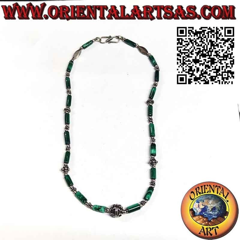 Collar de Malaquita Natural y Plata | Joya Única | Oriental Art