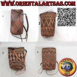 Hand woven rattan backpack made by the Dayaks of Borneo Kalimantan
