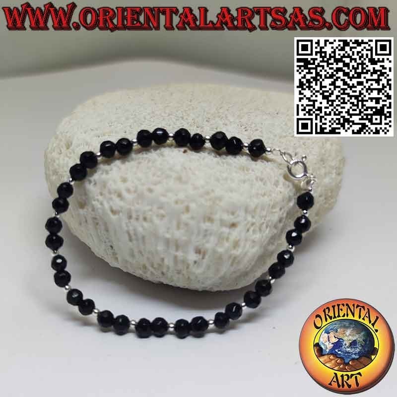 Bracciale Onice Sfaccettato e Argento 925 | Design Esclusivo