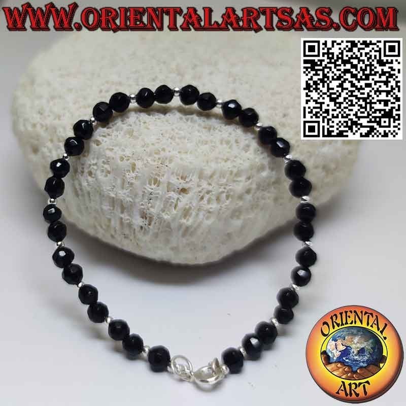 Bracciale Onice Sfaccettato e Argento 925 | Design Esclusivo
