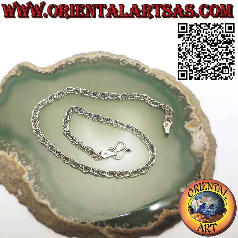 copy of Tobillera para bebé en tubos lisos de plata 925 ‰ con bolitas