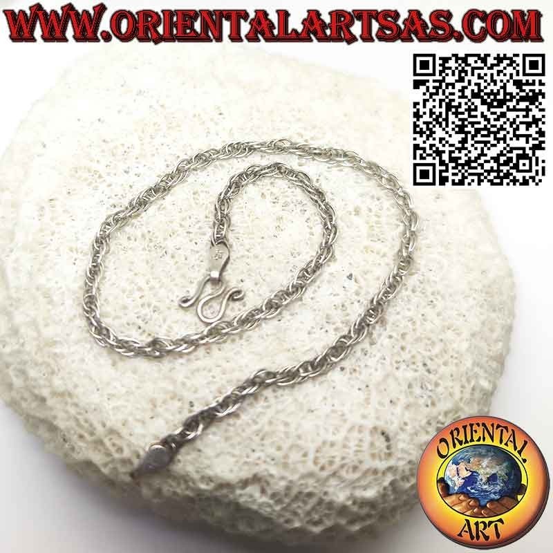 Cavigliera maglia Torchon in argento 925‰ anallergico senza nichel