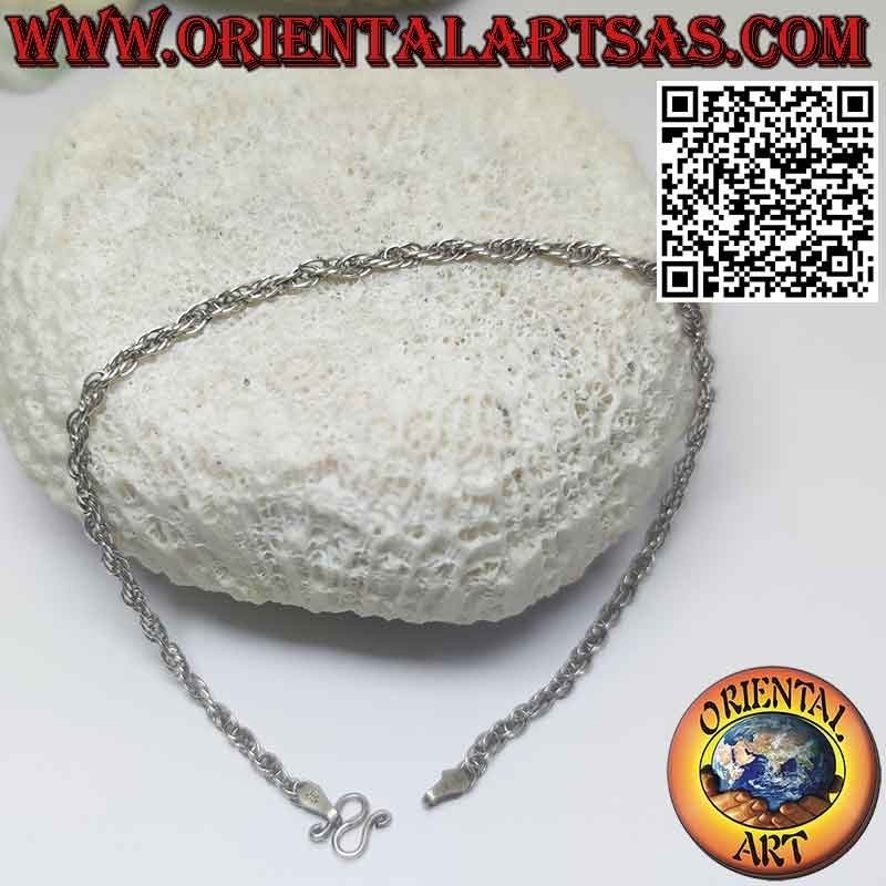 copy of Tobillera para bebé en tubos lisos de plata 925 ‰ con bolitas