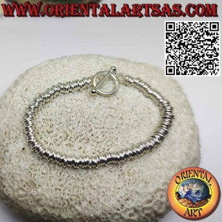 Pulsera de plata con anillas, modelo Dodo para mujer, 16 cm