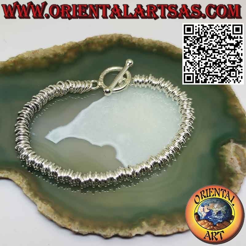 Silberarmband mit Ringen, Dodo-Modell für Damen, 16 cm